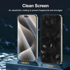 NEW'C 3 Pack Designed for iPhone 15 Pro Max Screen Protector, Enhanced Tempered - Image 5