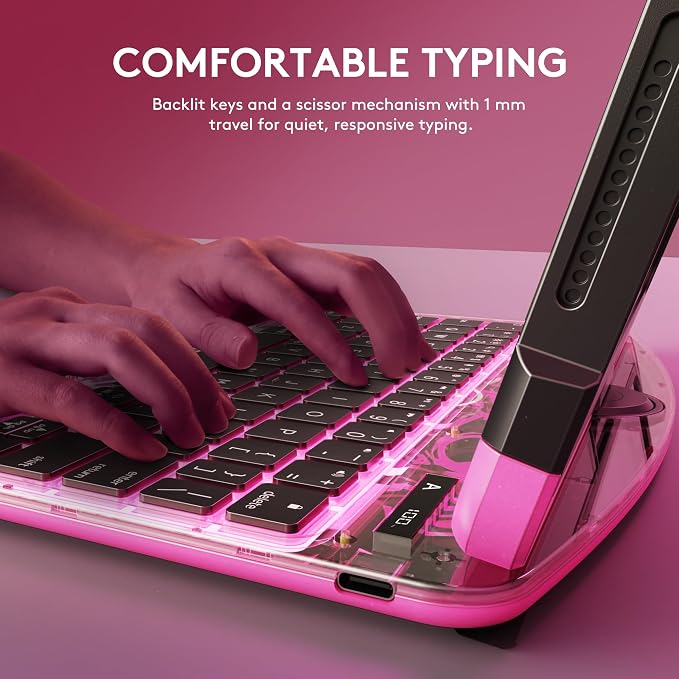 GUSGU Transparent Case with Wireless Keyboard - Image 5