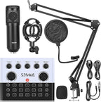 F993 All-in-One Podcast Equipment Bundle，BM-800 Recording Studio Package by SINWE