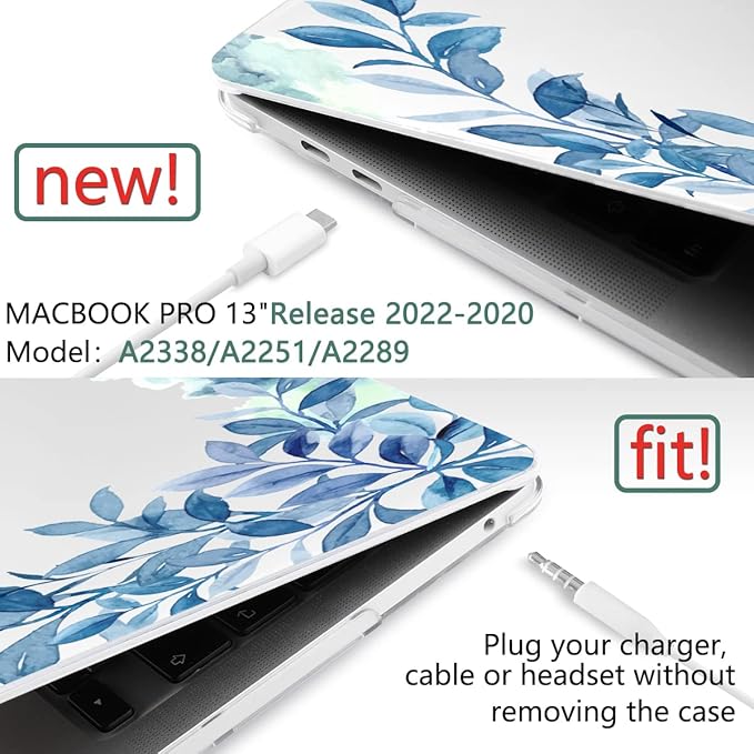 TWOLSKOO Compatible with MacBook Pro 13 inch Case 2022 2021 2020-2016 A2338 - Image 2