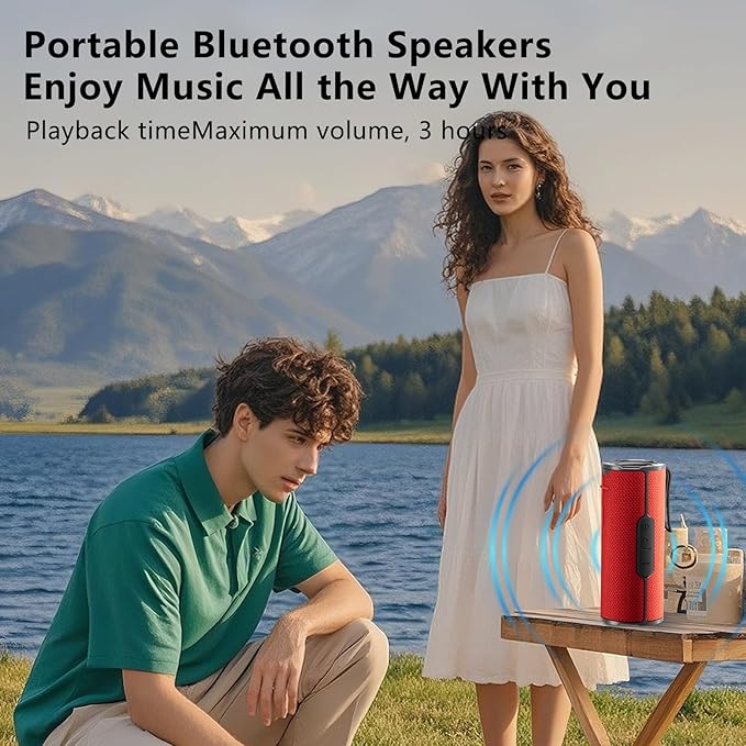 COOPERS Portable Bluetooth Speaker, Wireless Bluetooth Speaker, IPX5 Waterproof - Image 4