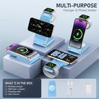 Magnetic Wireless Charger Stand, 3 in 1 Foldable Wireless Charging Station - Image 2