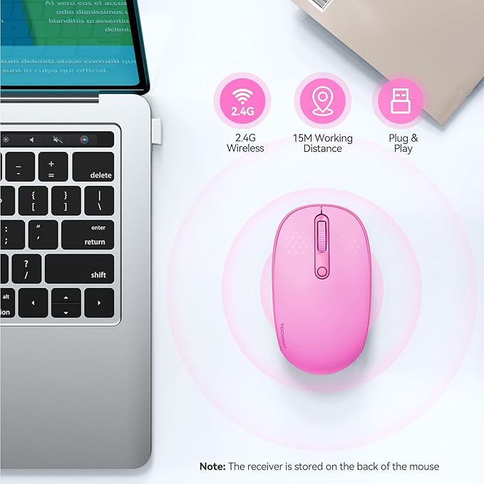 TECKNET Wireless Mouse for Laptop, 2.4G Quiet Computer Mouse - Image 2