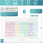 DETUOSI Backlit Keyboard Case for Samsung Galaxy Tab A7 Lite 8.7" 2021 - Image 3