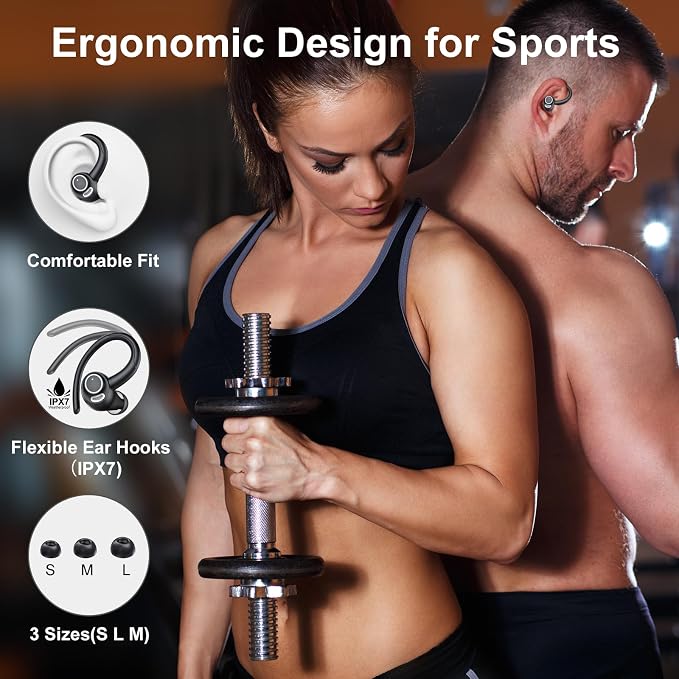 Wireless Earbuds Bluetooth 5.3 Headphones Sports, 48Hrs Playtime Bluetooth - Image 5