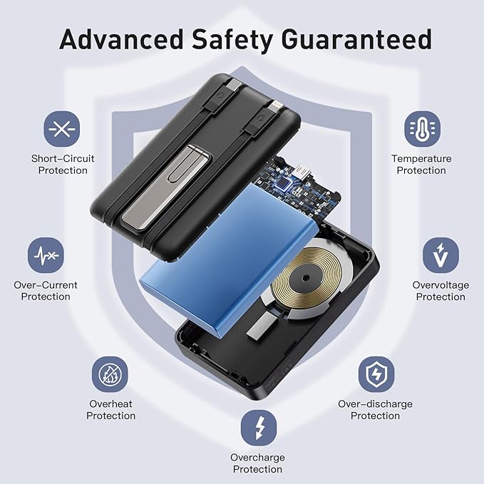 2025 Latest Magnetic Wireless Power Bank, 16800mAh Portable Charger - Image 7