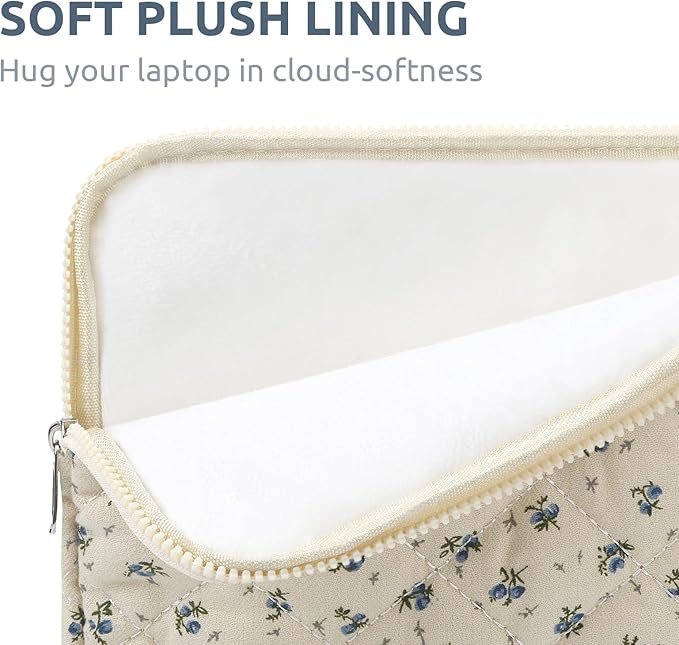 Puffy Laptop Sleeve 13-15.6 Inch Cute Quilted Laptop Protective Case Padded - Image 4