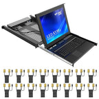 MT-VIKI Rack KVM Switch w/17'' LCD Monitor, 16 Port VGA KVM Switch by MT-VIKI