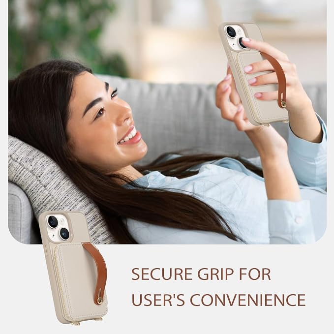 LAMEEKU for iPhone 15 Wallet Case - Image 8