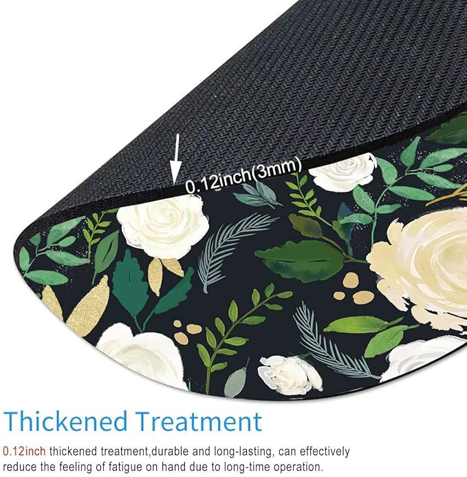 Round Mouse Pad, Floral Mouse Pad, Washable Mousepads - Image 3