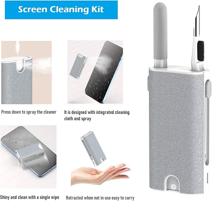 5-in-1 Electronics Cleaner Kit- Laptop Screen Cleaner kit, Phone Speaker - Image 3