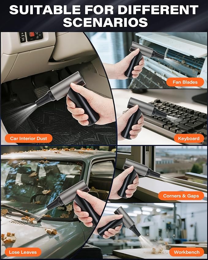 APPS2Car Electric Air Duster Upgraded 11-Speed Fast Charging Mini Compressed - Image 8
