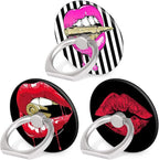 Bonoma Phone Ring Stand, 3 Pack Lips 360 Degree Rotation Finger Grip Stand by Bonoma