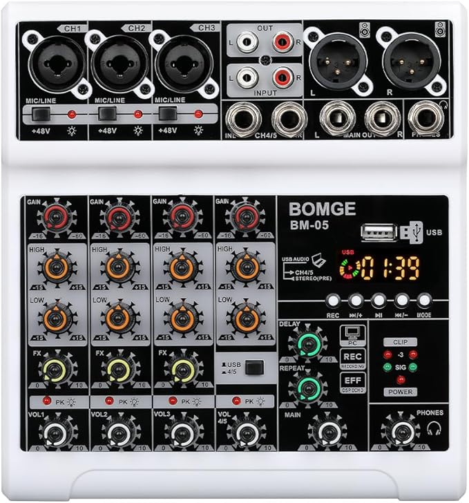 BOMGE Audio Mixer, Sound Board Mixing Console by BOMGEMusicStudio