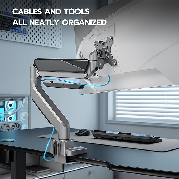 ARES WING Ultrawide Single Monitor Arm, Heavy Duty Monitor Mount - Image 6