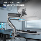 ARES WING Ultrawide Single Monitor Arm, Heavy Duty Monitor Mount - Image 6
