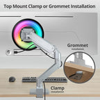 AVLT Single 34”-57” Monitor Arm Desk Mount fits One 44 lbs Heavy Duty Screen - Image 5