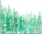 Green Forest Mouse Pad, Watercolor Trees Mouse Pad, Gaming Mouse Mat Square by EASTSMOOTH