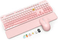 Wireless Keyboard and Mouse Combo, Magnetic Soft-Touch Wrist Rest, Round Keycaps by SABLUTE