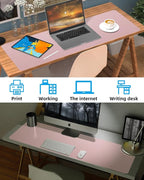 Non-Slip Desk mat, PU Leather Desk Pad Protector, Office Desk Mat, Large Mouse - Image 6