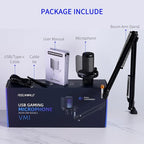 FEELWORLD VM1 Gaming PC USB Microphone Condenser Mic - Image 7