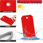100 Pcs Red Tags with String Blank Shipping Tags with Metal Wire Writable Price - Image 3
