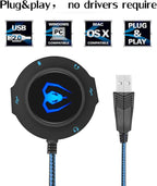Micolindun External Sound Card USB Hubs Audio Adapter to USB Port & 3.5mm Audio - Image 4
