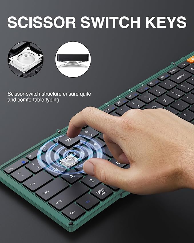 ProtoArc Foldable Bluetooth Keyboard, XK01 Full-Size Portable Wireless Keyboard - Image 6