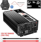 Xijia 1500W Pure Sine Wave LCD-Display Solar Power DC 12V Inverter AC 120V 60HZ - Image 3