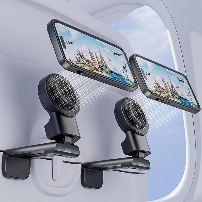 MiiKARE Travel Essentials Magnetic Airplane Phone Holder, Universal Handsfree by MiiKARE