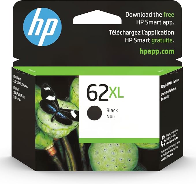 HP 62XL Black High-yield Ink Cartridges by HP