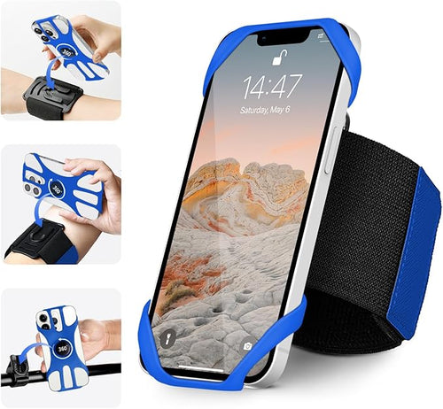 3in1 Phone Holder for Running, Arm Band/Wrist Holder/Bike Mount, Phone Armbands by HLOMOM