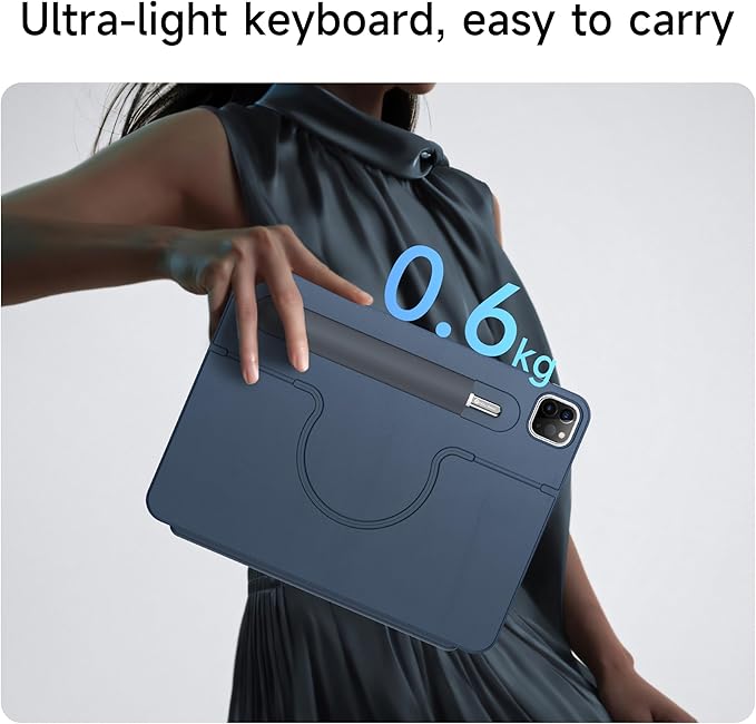 HOU iPad Air 11 Case with Keyboard Detachable Rotatable Magnetic Full - Image 9