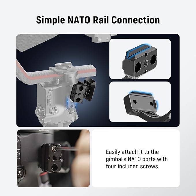 NEEWER Mount Adapter for RS3 Pro & RS4 Pro, Arca Type Quick Release Plate - Image 3
