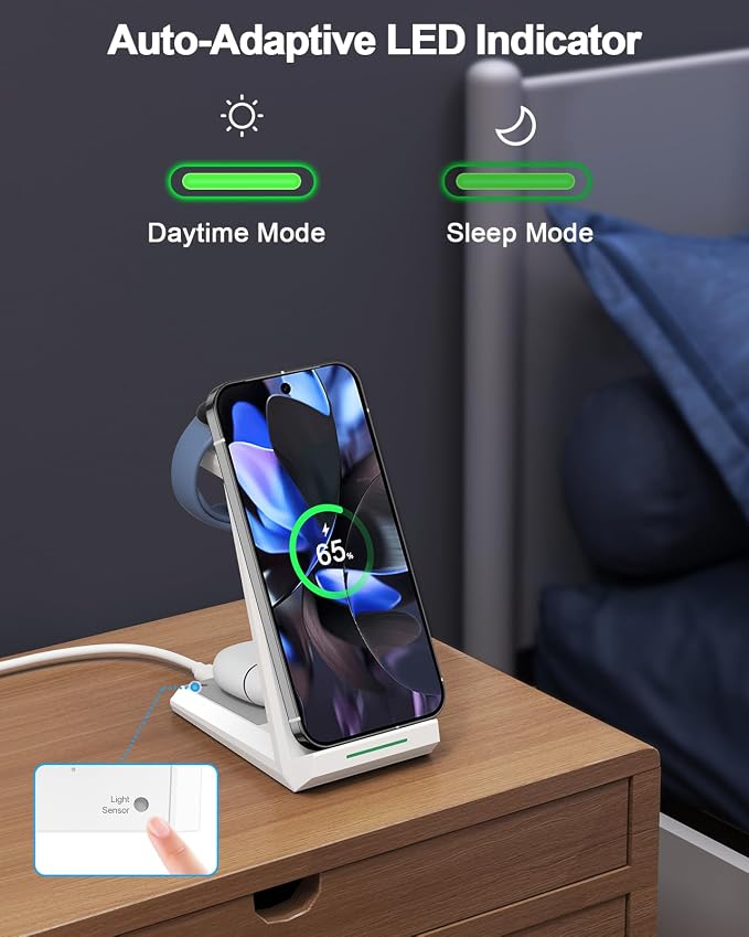 NANAMI Wireless Charger for Google - 3 in 1 Wireless Charging Station Fast - Image 4