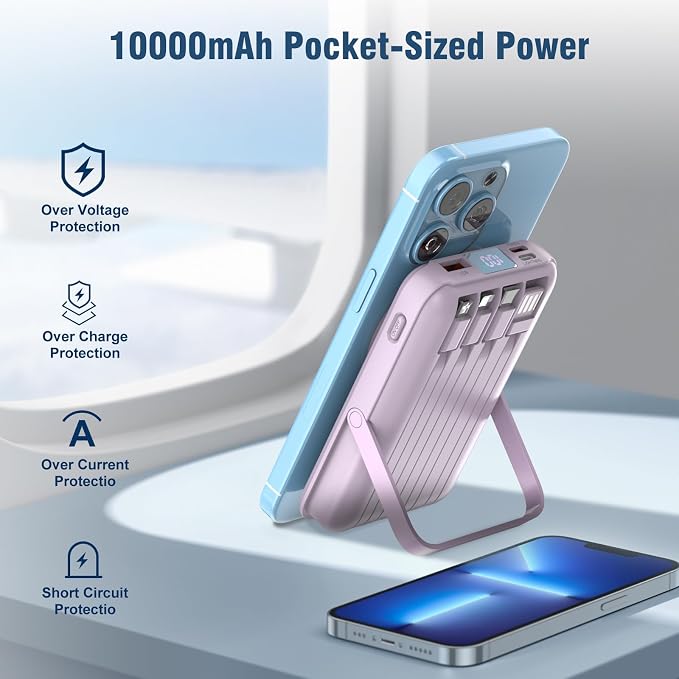 Wireless Portable Charger 10000mAh, Magnetic Power Bank - Image 6