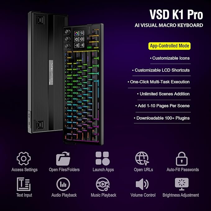 K1 Pro Macro Keyboard, Wired Only Full-Key Programmable On-Board Keypad - Image 5