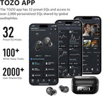 TOZO NC9 Hybrid Active Noise Cancelling Wireless Earbuds, 6 Mics ENC Clear Call - Image 2