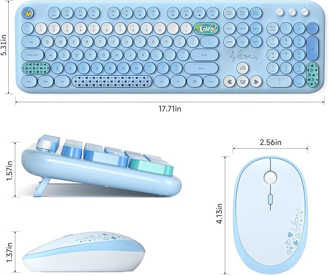 KNOWSQT Wireless Keyboard and Mouse Combo - Image 7