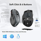 TECKNET Wireless Mouse, 2.4G Ergonomic Optical Mouse, Computer Mouse - Image 5