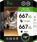 667XL 667 XL Black and Color Replacement by Fannster