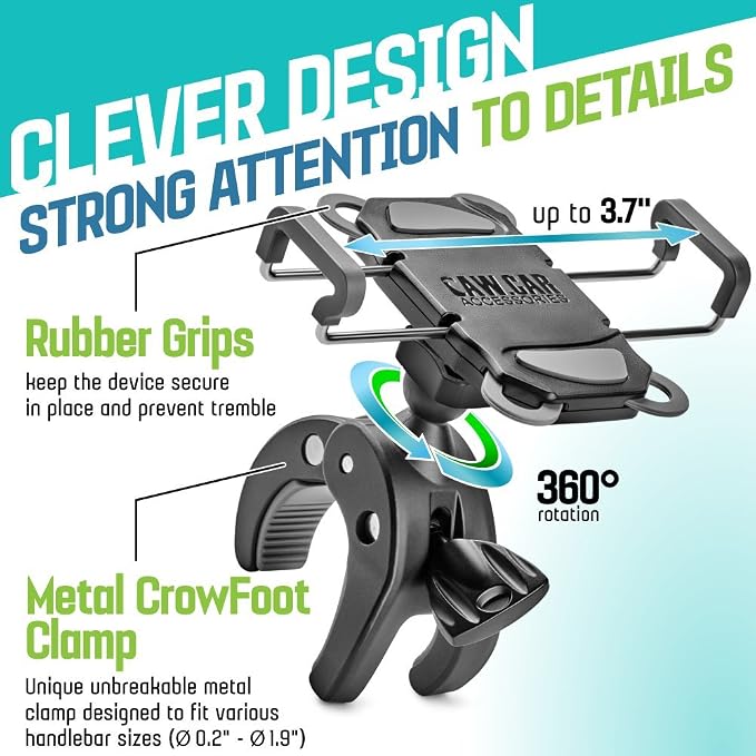 CAW.CAR Accessories Metal Bike & Motorcycle Phone Mount - Image 5