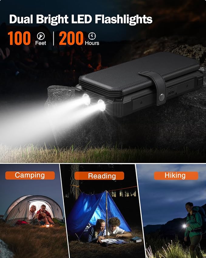 GOODaaa Solar Charger Power Bank, Portable Wireless Charger 36800mAh - Image 6