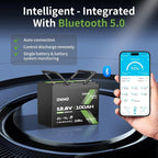 12V 100Ah LiFePO4 Battery with Bluetooth, BCI Group 24, Built-in 100A BMS - Image 2