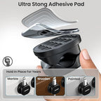6 Pack Adhesive Cable Clips Black Spring Loaded Cord Holders - Image 3