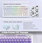 AULA F75 Pro Wireless Mechanical Keyboard, 75% Hot Swappable Custom Keyboard - Image 5