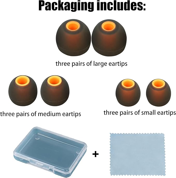 Earbud Replacement Tips Silicone Earbud Tips Ear Bud Covers Fit Most in-Ear - Image 7