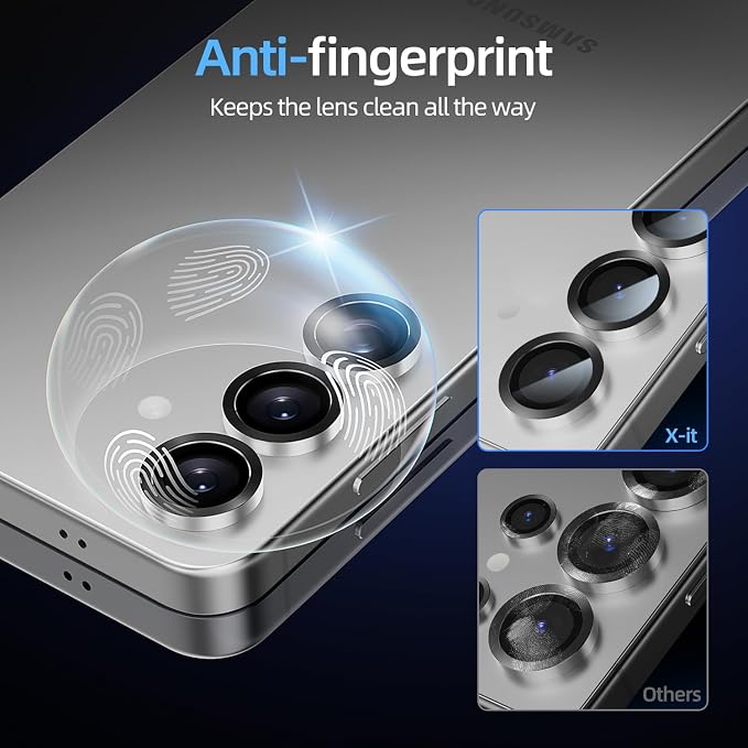 X-it Camera Lens Protector for Samsung S25 Plus, 9H Tempered Glass, Independent - Image 6
