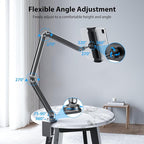 Tablet Stand for Desk, Aluminum Alloy Foldable Tablet Arm Mount Holder - Image 4