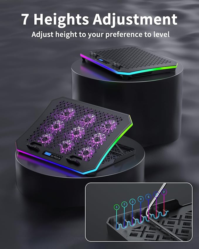 KeiBn Laptop Cooling Pad, Gaming Laptop Fan Cooling Pad - Image 3